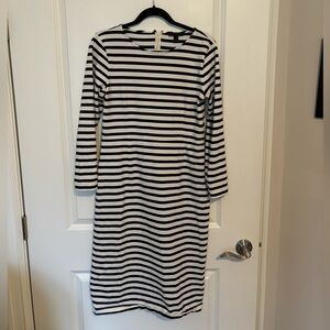 J Crew Striped Midi Dress